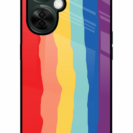 Rainbow OnePlus Nord CE 3 Lite 5G Glass Case Back Cover by Casekaro