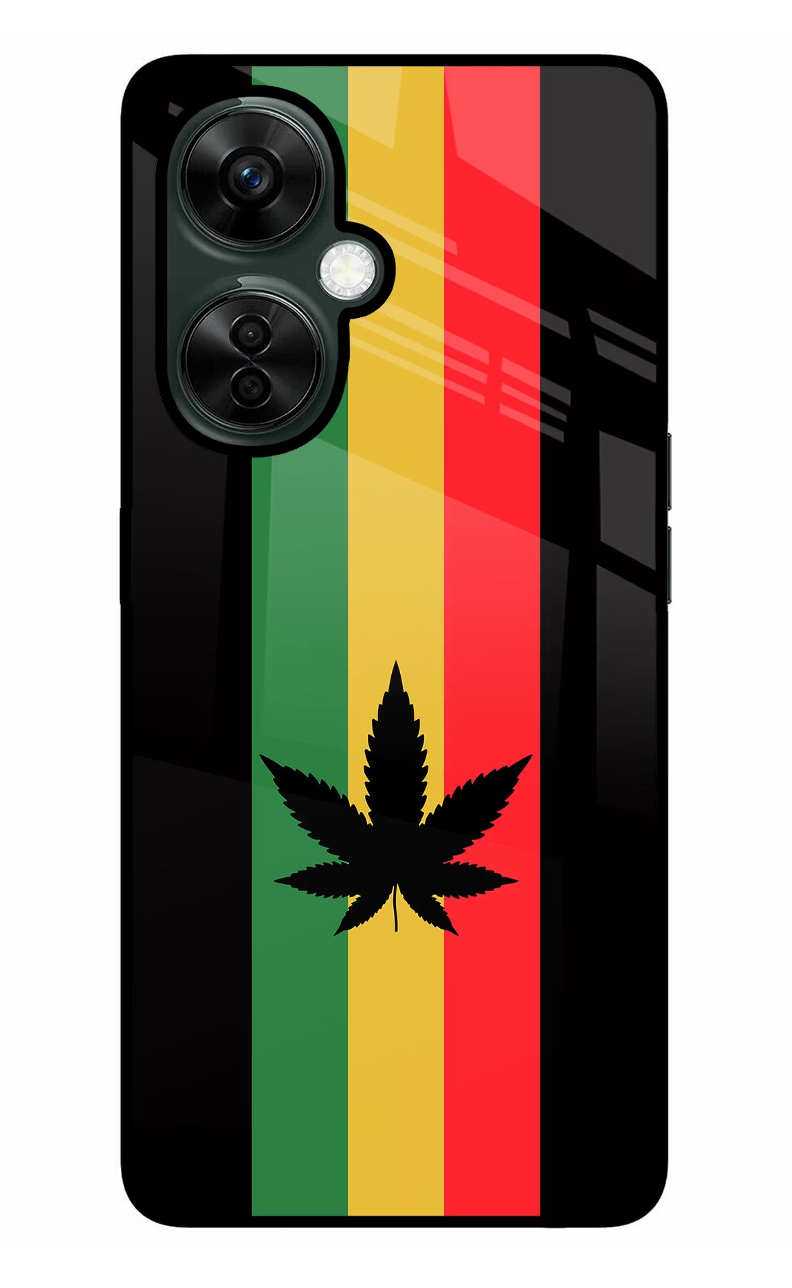 Weed Flag OnePlus Nord CE 3 Lite 5G Glass Case Back Cover by Casekaro