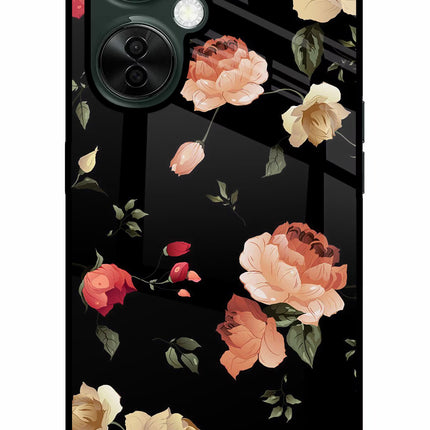 Flowers OnePlus Nord CE 3 Lite 5G Glass Case Back Cover by Casekaro