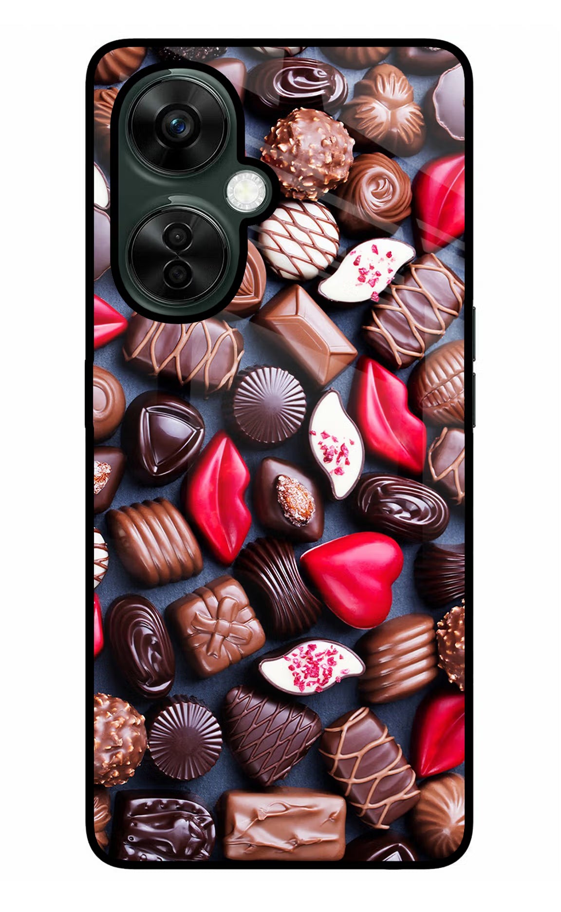 Chocolates OnePlus Nord CE 3 Lite 5G Glass Case Back Cover by Casekaro