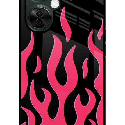 Fire Flames OnePlus Nord CE 3 Lite 5G Glass Case Back Cover by Casekaro