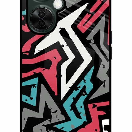 Geometric Graffiti OnePlus Nord CE 3 Lite 5G Glass Case Back Cover by Casekaro