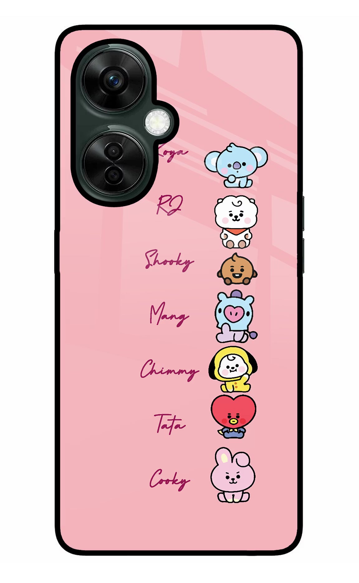 BTS names OnePlus Nord CE 3 Lite 5G Glass Case Back Cover by Casekaro