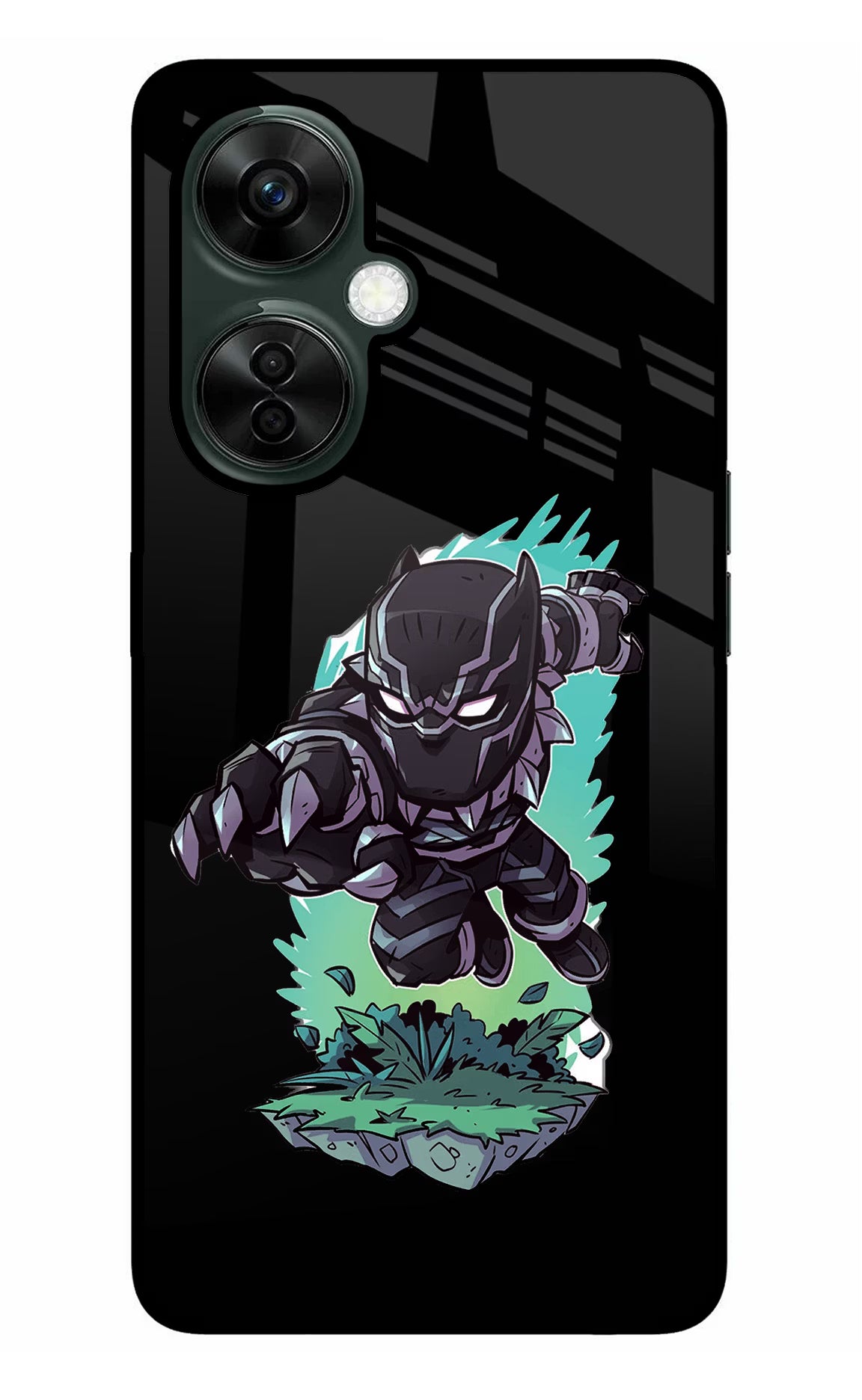 Black Panther OnePlus Nord CE 3 Lite 5G Glass Case Back Cover by Casekaro
