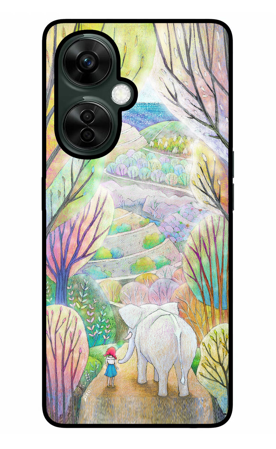 Nature Painting OnePlus Nord CE 3 Lite 5G Glass Case Back Cover by Casekaro