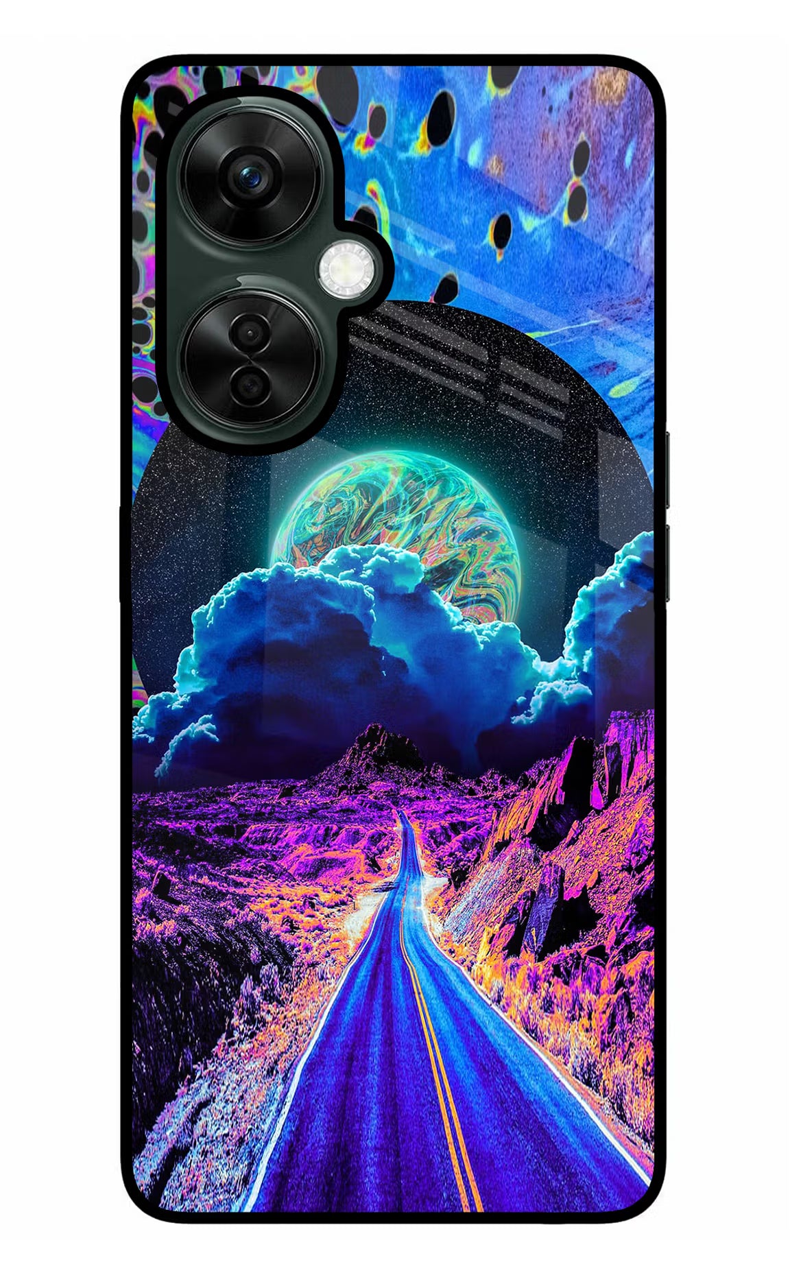Psychedelic Painting OnePlus Nord CE 3 Lite 5G Glass Case Back Cover by Casekaro