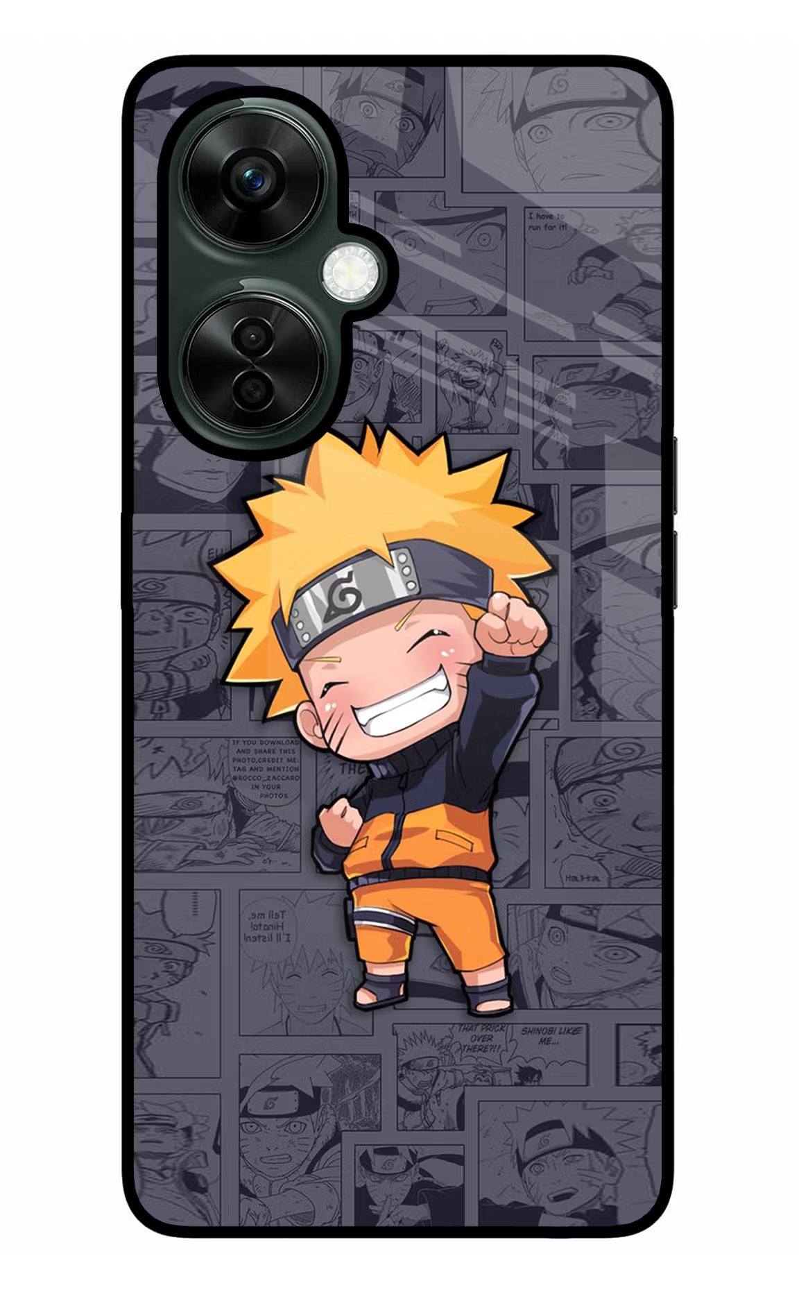 Chota Naruto OnePlus Nord CE 3 Lite 5G Glass Case Back Cover by Casekaro