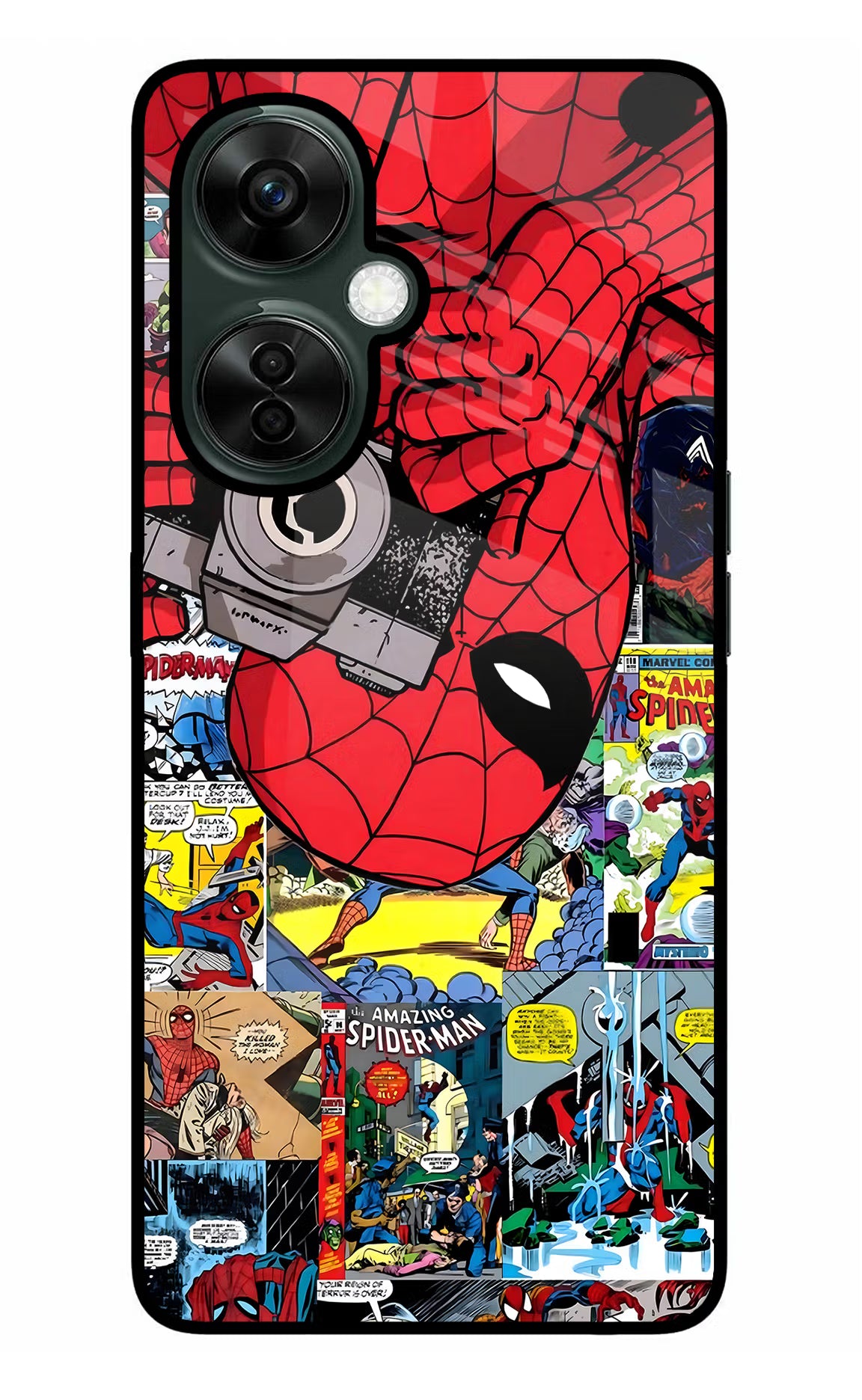 Spider Man OnePlus Nord CE 3 Lite 5G Glass Case Back Cover by Casekaro
