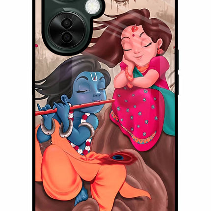 Radhe Krishna OnePlus Nord CE 3 Lite 5G Glass Case Back Cover by Casekaro