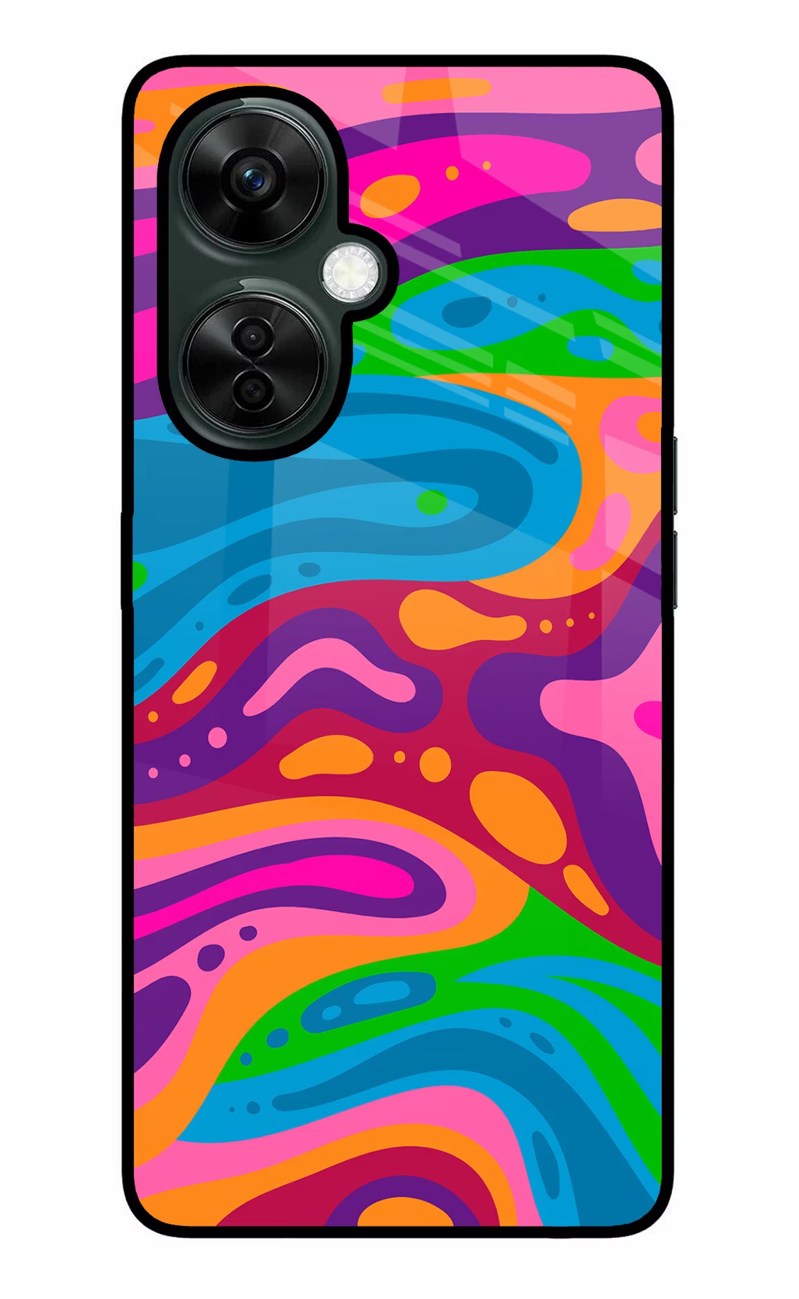 Trippy Pattern OnePlus Nord CE 3 Lite 5G Glass Case Back Cover by Casekaro