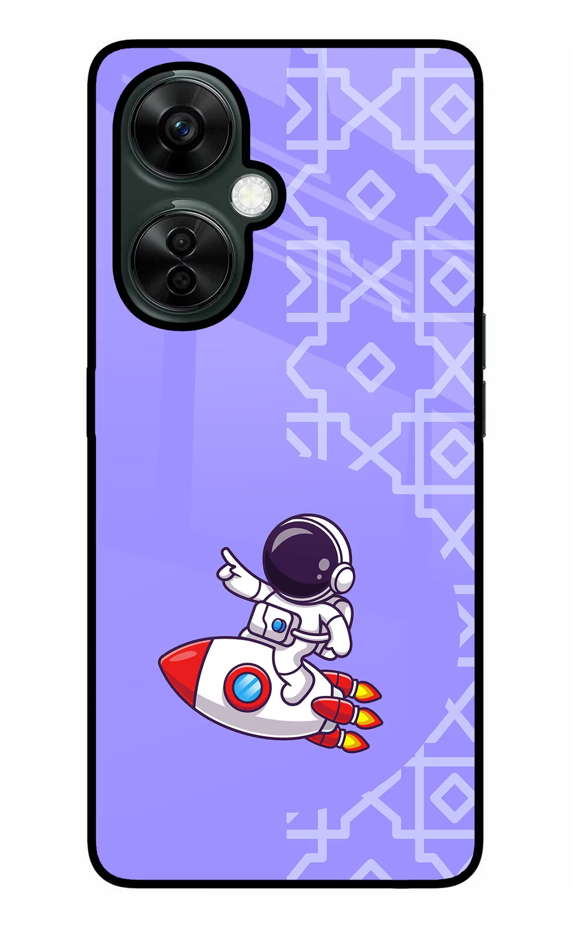 Cute Astronaut OnePlus Nord CE 3 Lite 5G Glass Case Back Cover by Casekaro