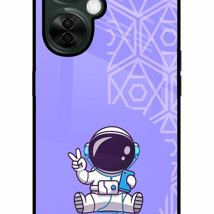 Cute Astronaut Chilling OnePlus Nord CE 3 Lite 5G Glass Case