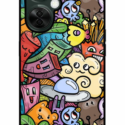 Veggie Doodle OnePlus Nord CE 3 Lite 5G Glass Case