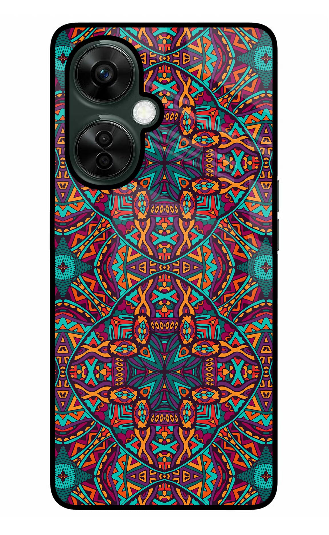 Colour Mandala OnePlus Nord CE 3 Lite 5G Glass Case Back Cover by Casekaro