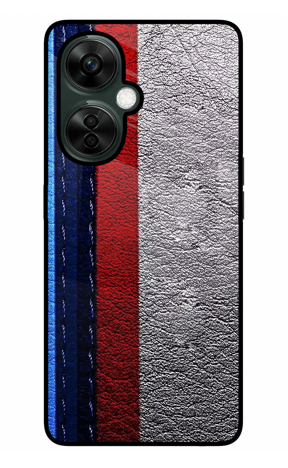 BMW Stripes OnePlus Nord CE 3 Lite 5G Glass Case Back Cover by Casekaro