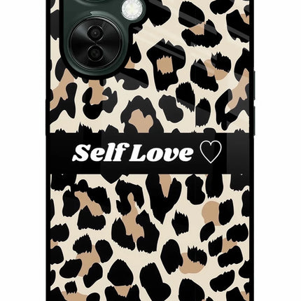 Leopard Print Self Love OnePlus Nord CE 3 Lite 5G Glass Case