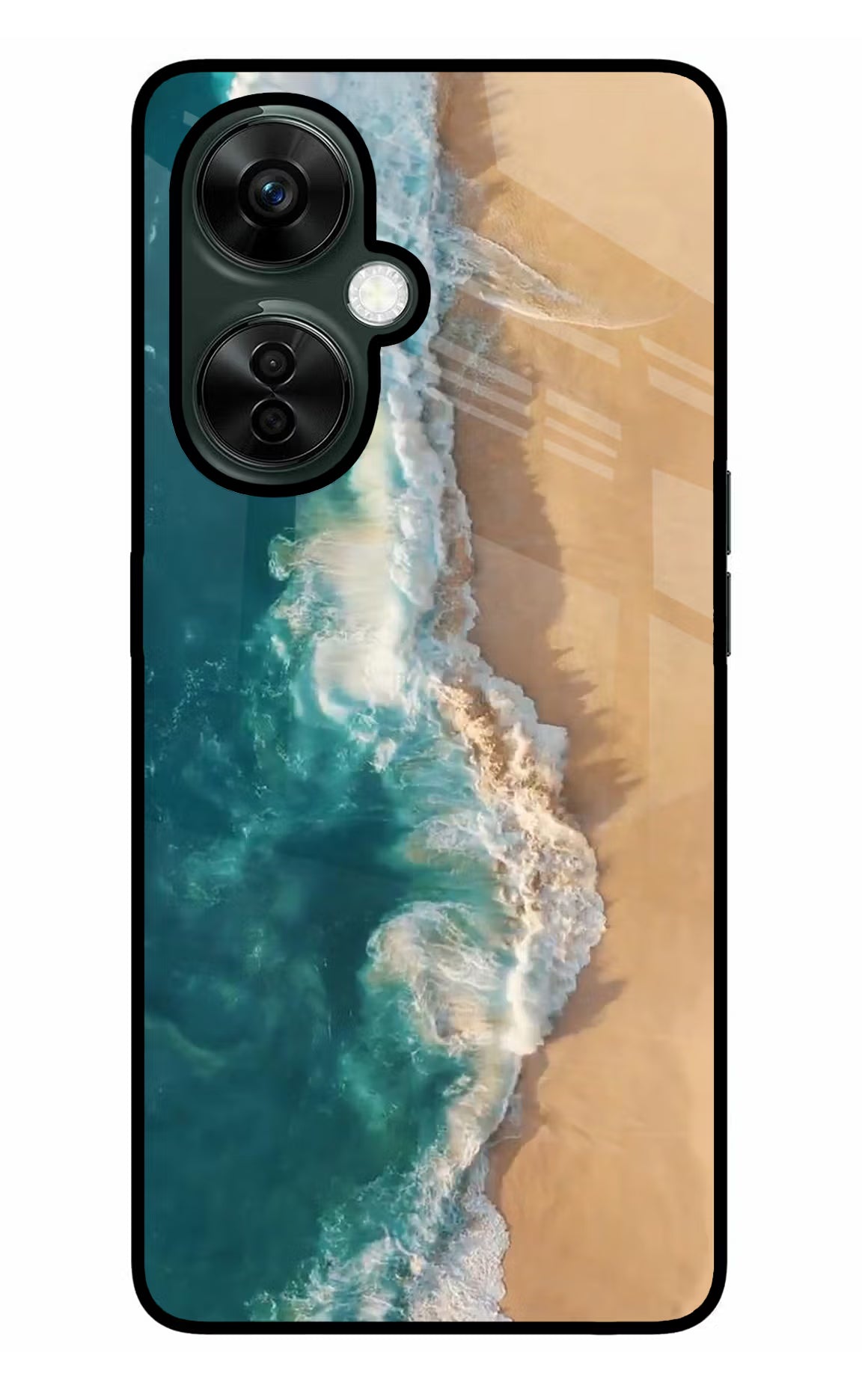 Ocean Beach OnePlus Nord CE 3 Lite 5G Glass Case Back Cover by Casekaro