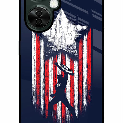 Captain America Marvel Art OnePlus Nord CE 3 Lite 5G Glass Case