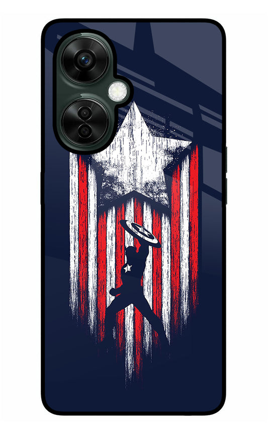 Captain America Marvel Art OnePlus Nord CE 3 Lite 5G Glass Case