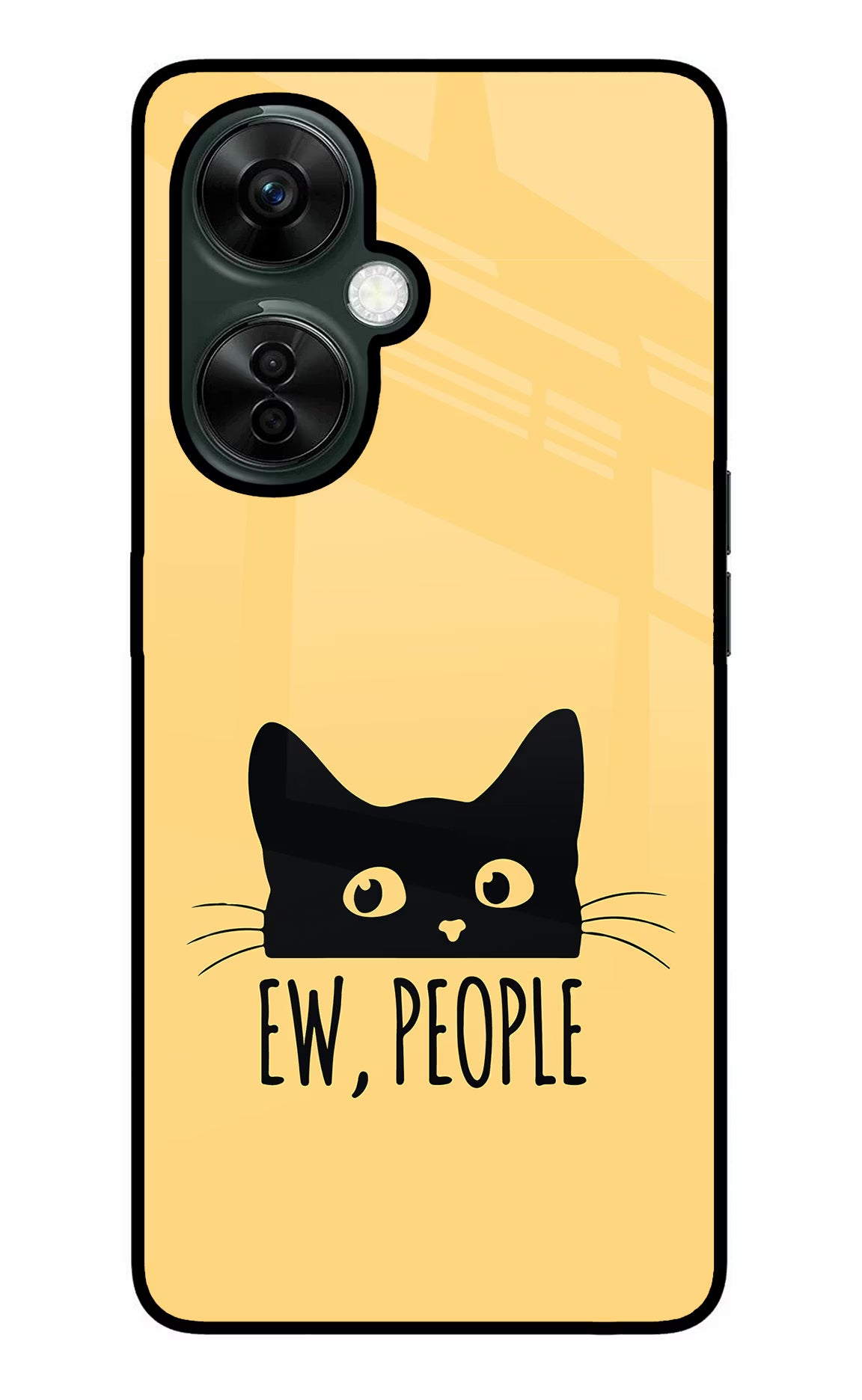 Ew People Catitude OnePlus Nord CE 3 Lite 5G Glass Case Back Cover by Casekaro