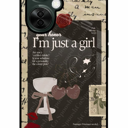 I am just a girl OnePlus Nord CE 3 Lite 5G Glass Case