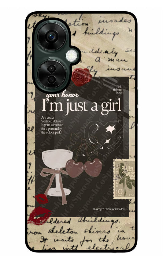 I am just a girl OnePlus Nord CE 3 Lite 5G Glass Case