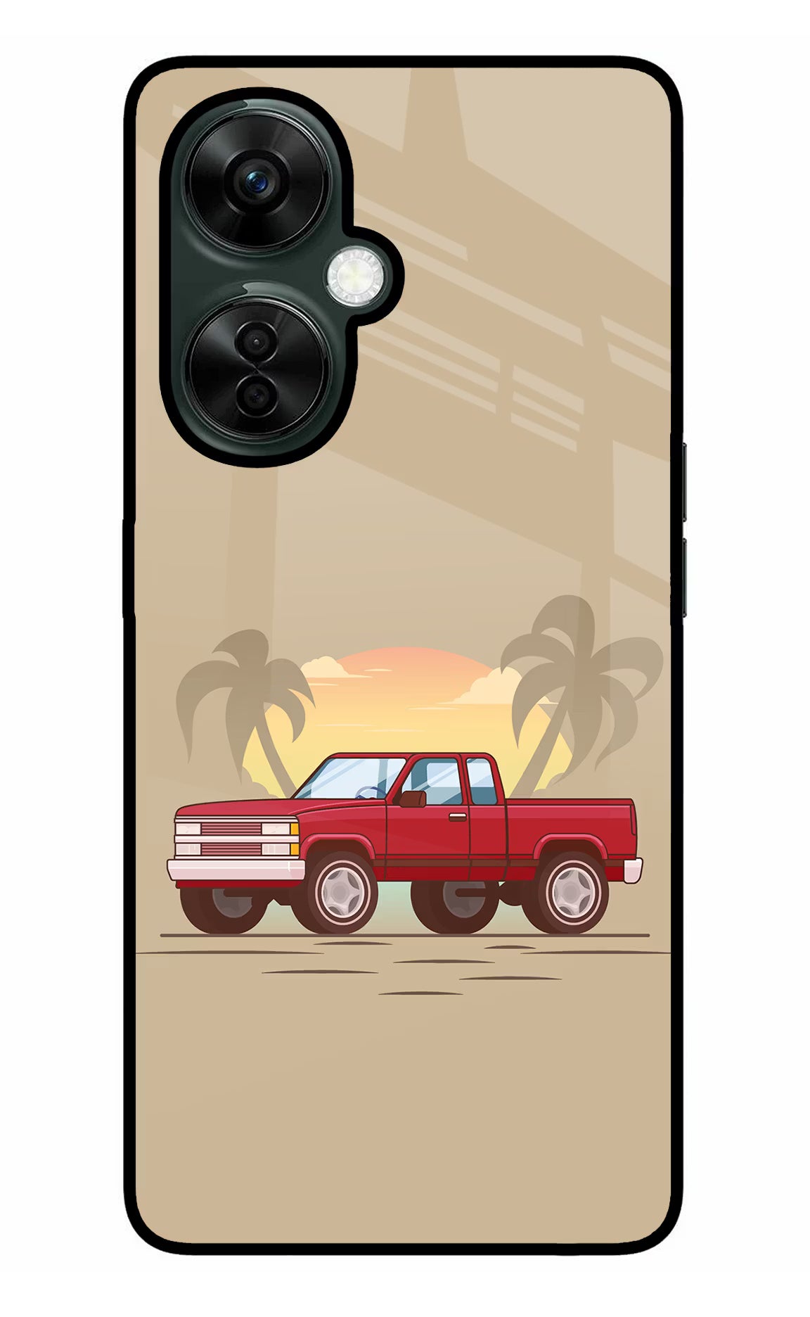 Desert Classic Drive OnePlus Nord CE 3 Lite 5G Glass Case Back Cover by Casekaro