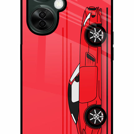 Red Velocity OnePlus Nord CE 3 Lite 5G Glass Case