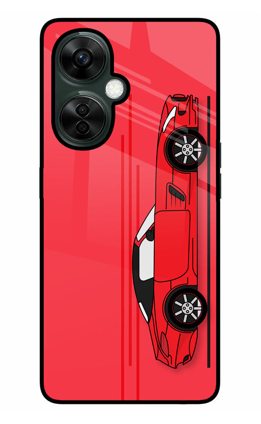 Red Velocity OnePlus Nord CE 3 Lite 5G Glass Case