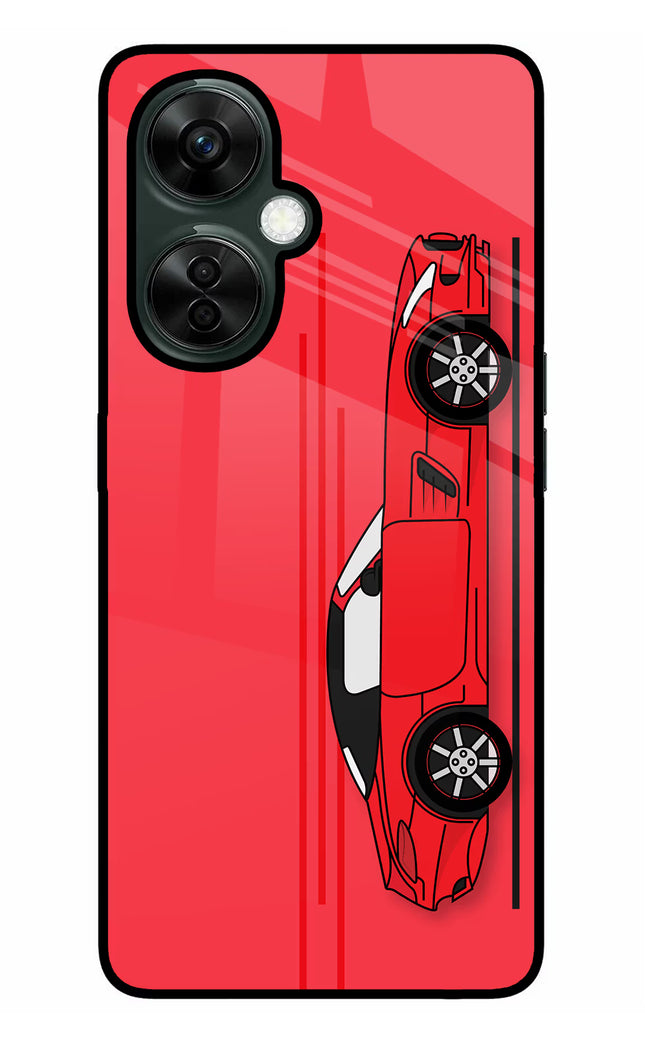 Red Velocity OnePlus Nord CE 3 Lite 5G Glass Case