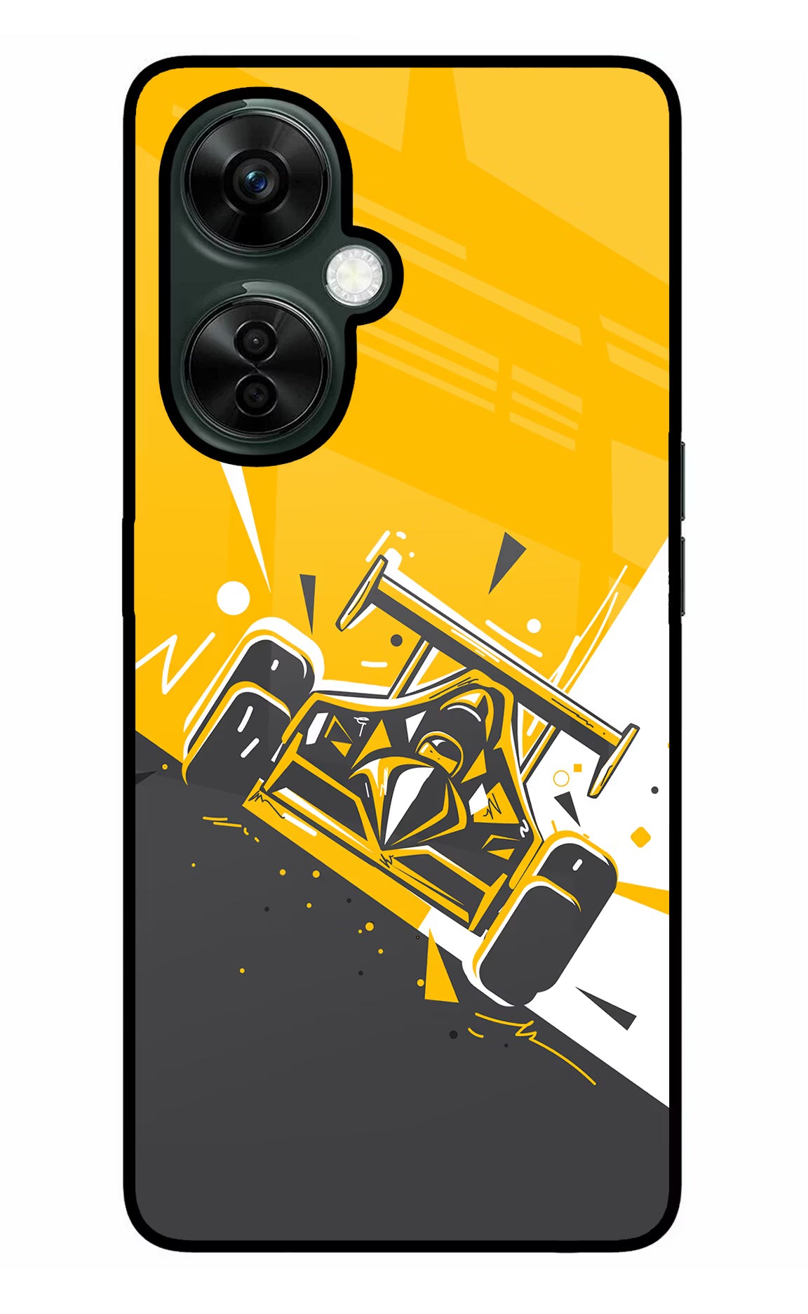 Track King OnePlus Nord CE 3 Lite 5G Glass Case Back Cover by Casekaro