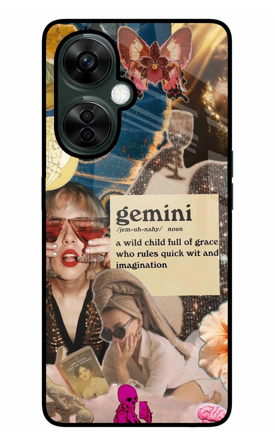 Gemini Zodiac OnePlus Nord CE 3 Lite 5G Glass Case Back Cover by Casekaro