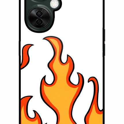 Fired Up – White OnePlus Nord CE 3 Lite 5G Glass Case Back Cover by Casekaro