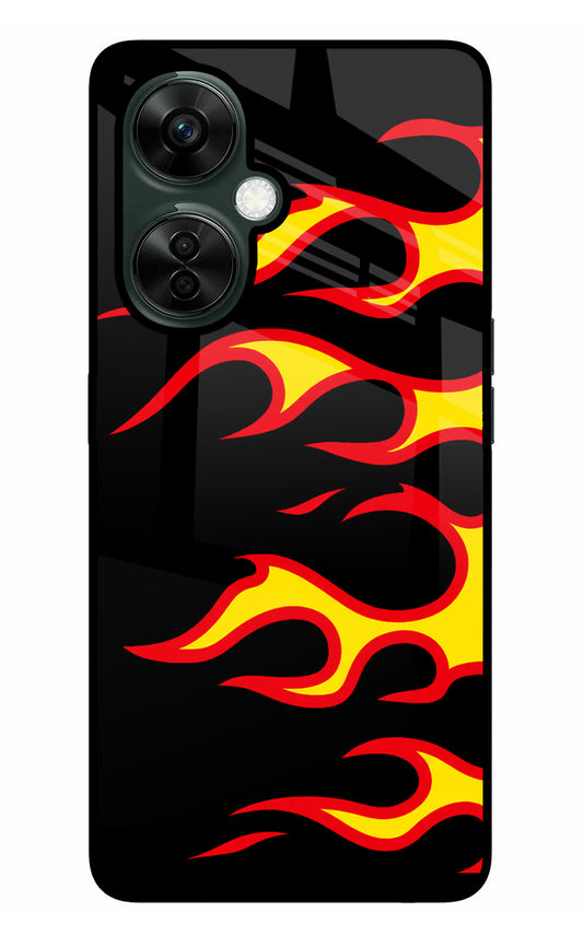 Side Sweep Flames OnePlus Nord CE 3 Lite 5G Glass Case