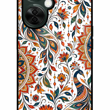 White Mayura OnePlus Nord CE 3 Lite 5G Glass Case