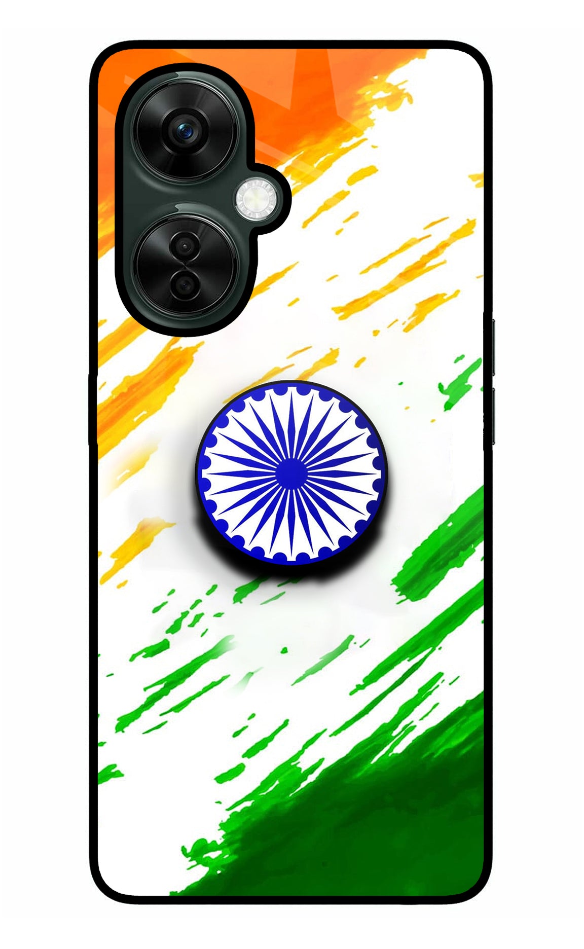 Indian Flag Ashoka Chakra OnePlus Nord CE 3 Lite 5G Glass Case