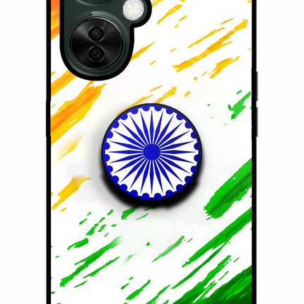 Indian Flag Ashoka Chakra OnePlus Nord CE 3 Lite 5G Glass Case