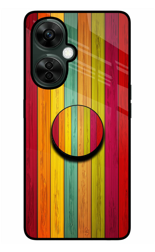 Multicolor Wooden OnePlus Nord CE 3 Lite 5G Glass Case