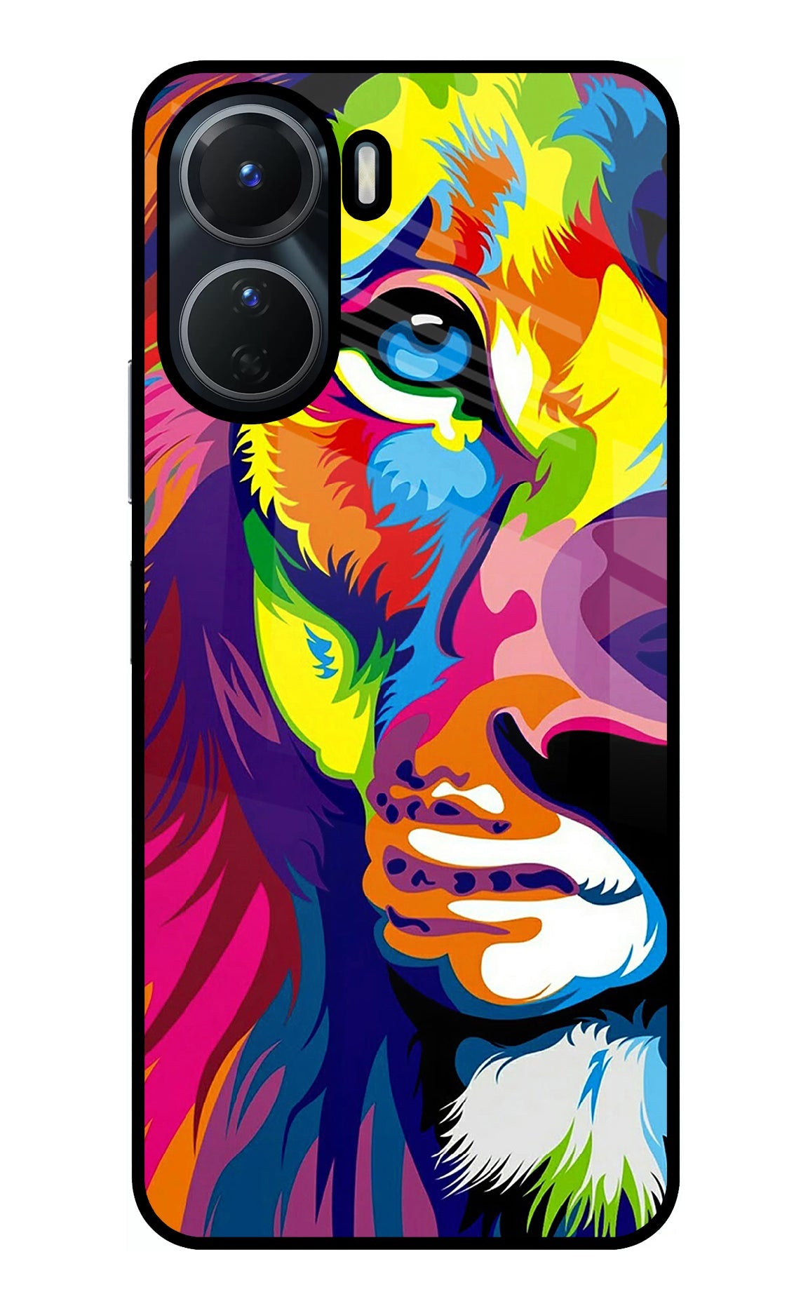 Lion Half Face Vivo Y56 5G Back Cover