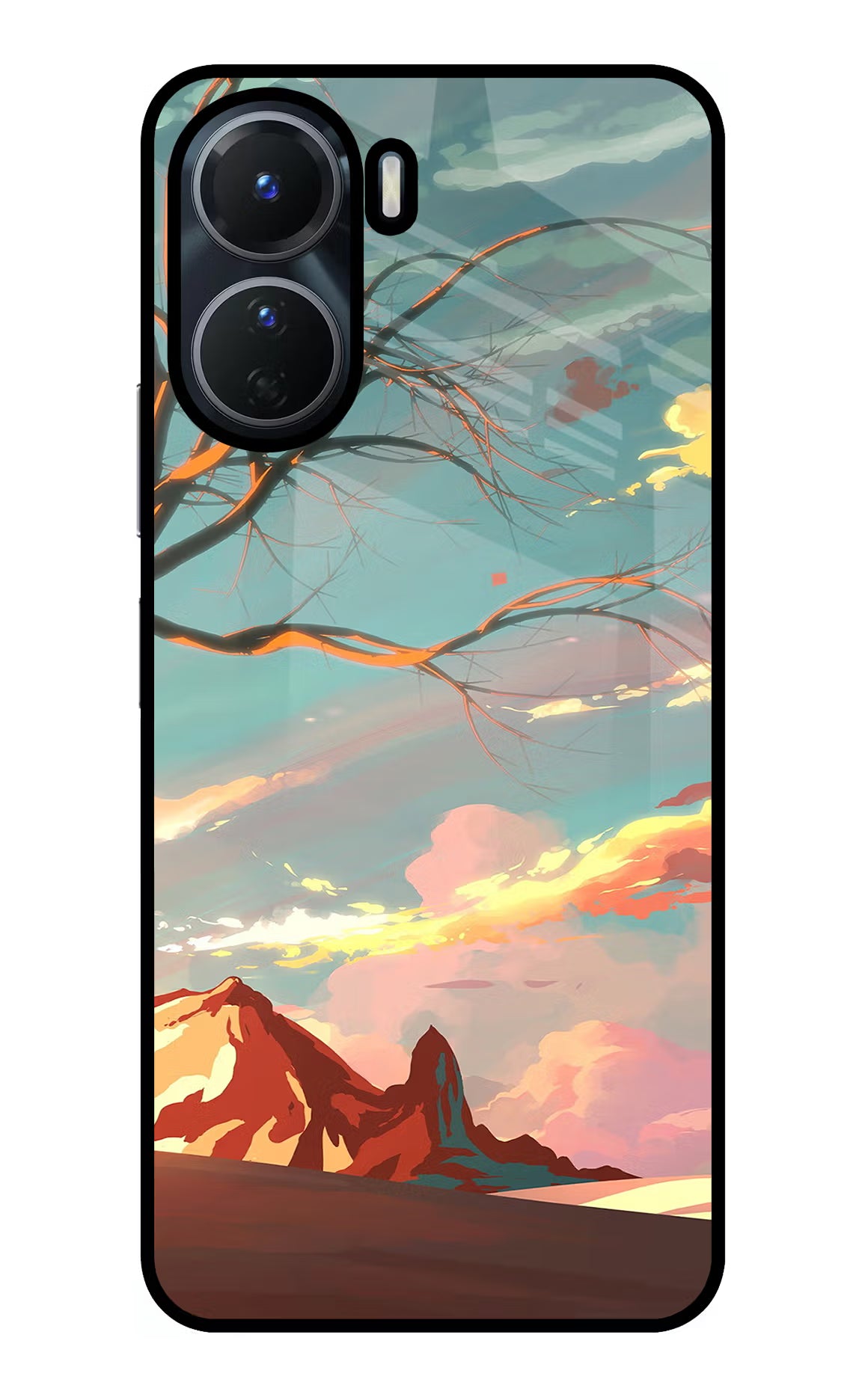 Scenery Vivo Y56 5G Glass Case Back Cover by Casekaro