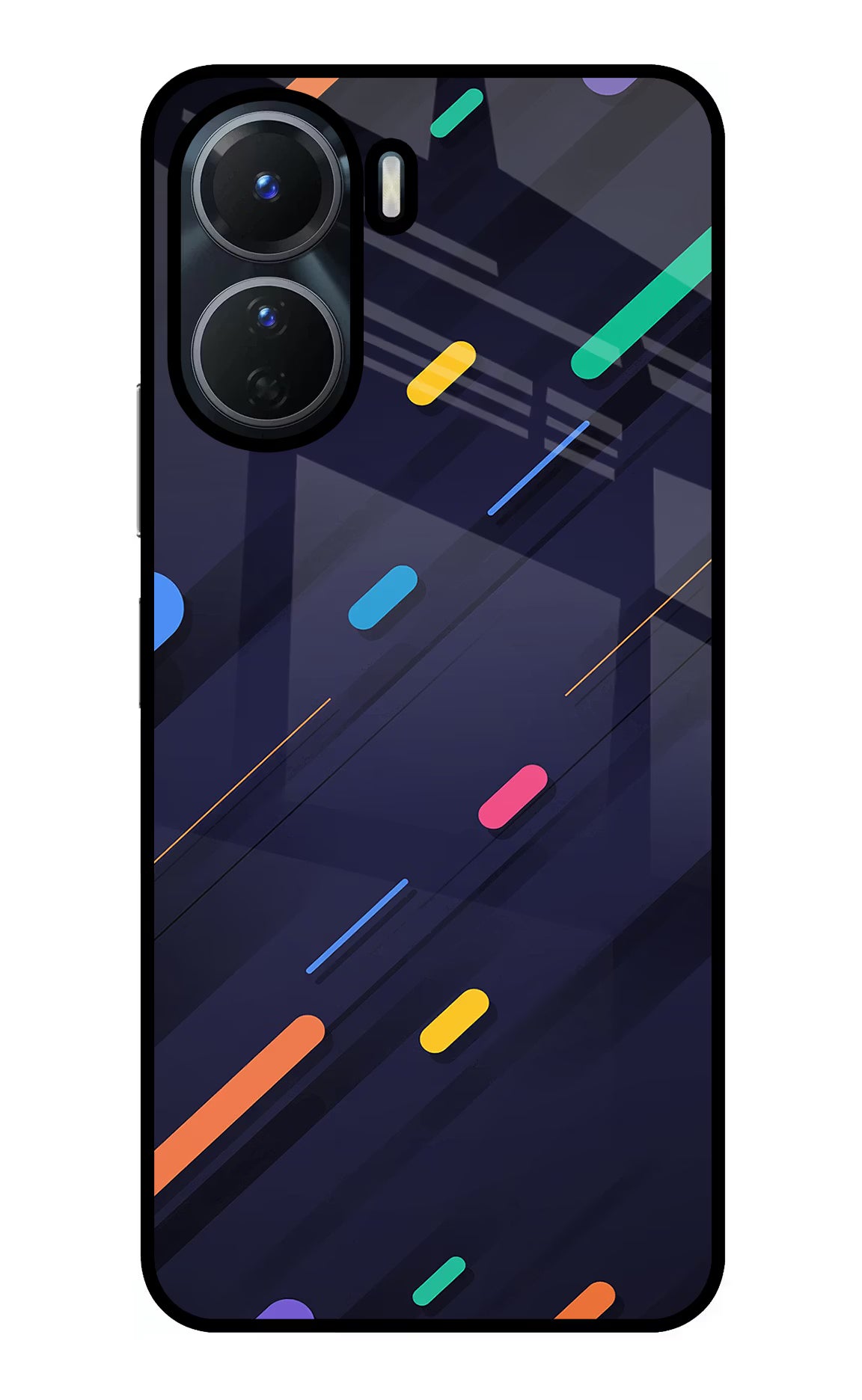 Abstract Design Vivo Y56 5G Glass Case Back Cover by Casekaro