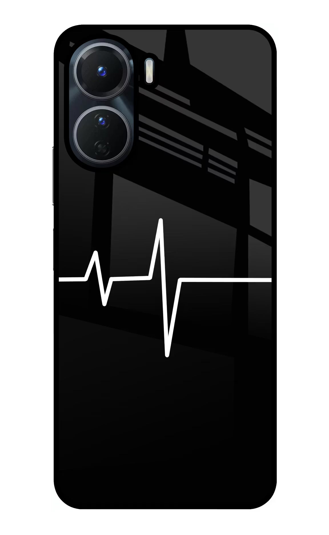 Heart Beats Vivo Y56 5G Glass Case Back Cover by Casekaro