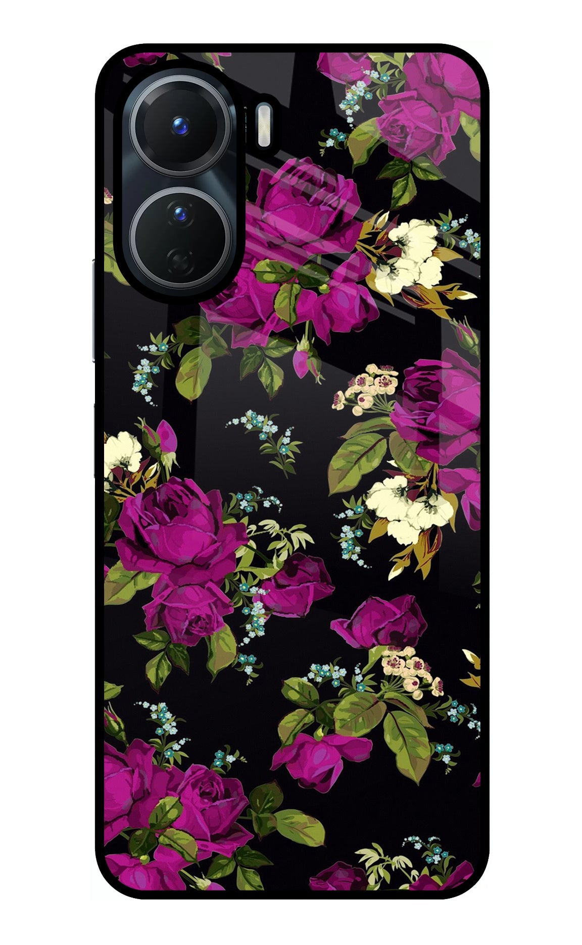 Flowers Vivo Y56 5G Glass Case