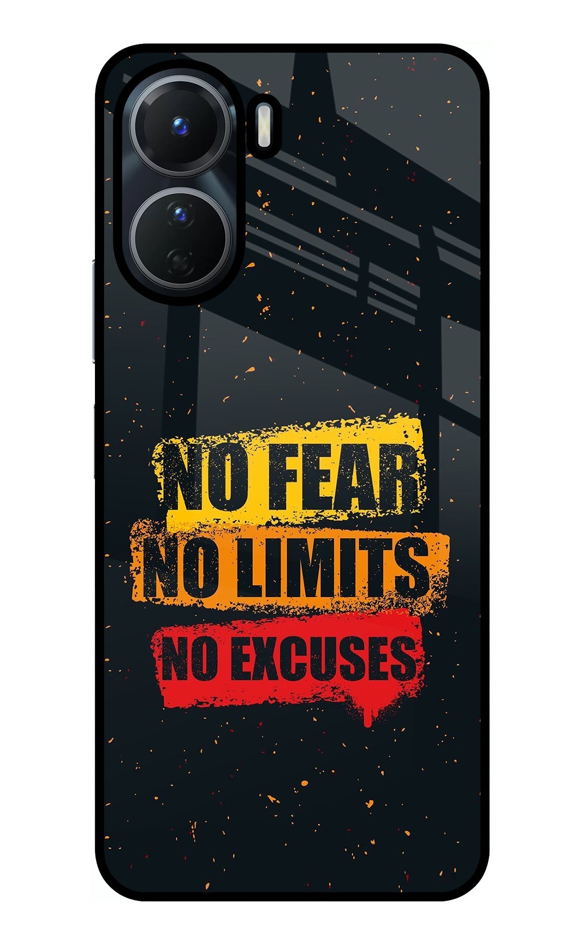 No Fear No Limits No Excuse Vivo Y56 5G Glass Case