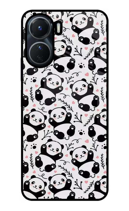 Cute Panda Vivo Y56 5G Glass Case