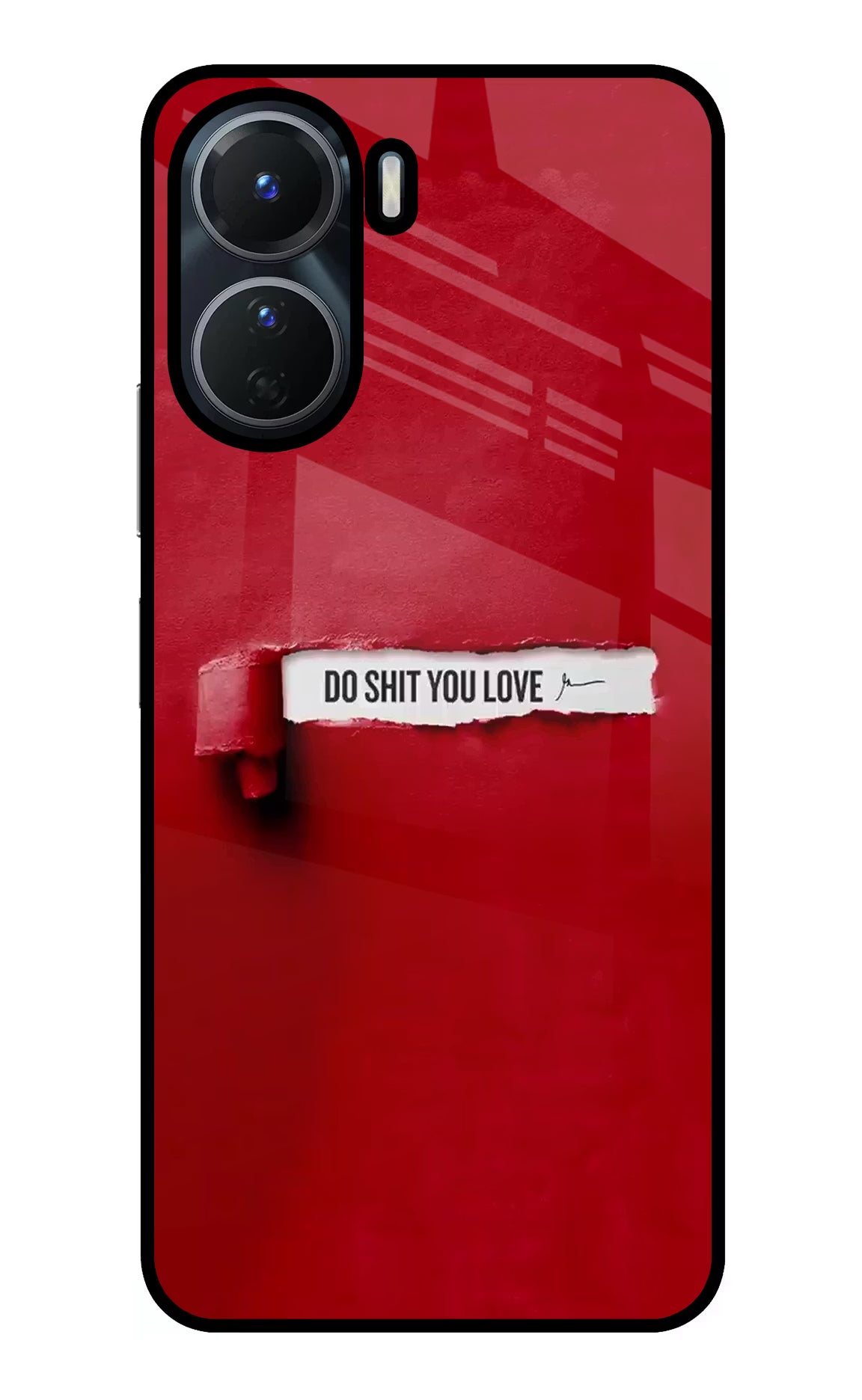 Do Shit You Love Vivo Y56 5G Glass Case Back Cover by Casekaro