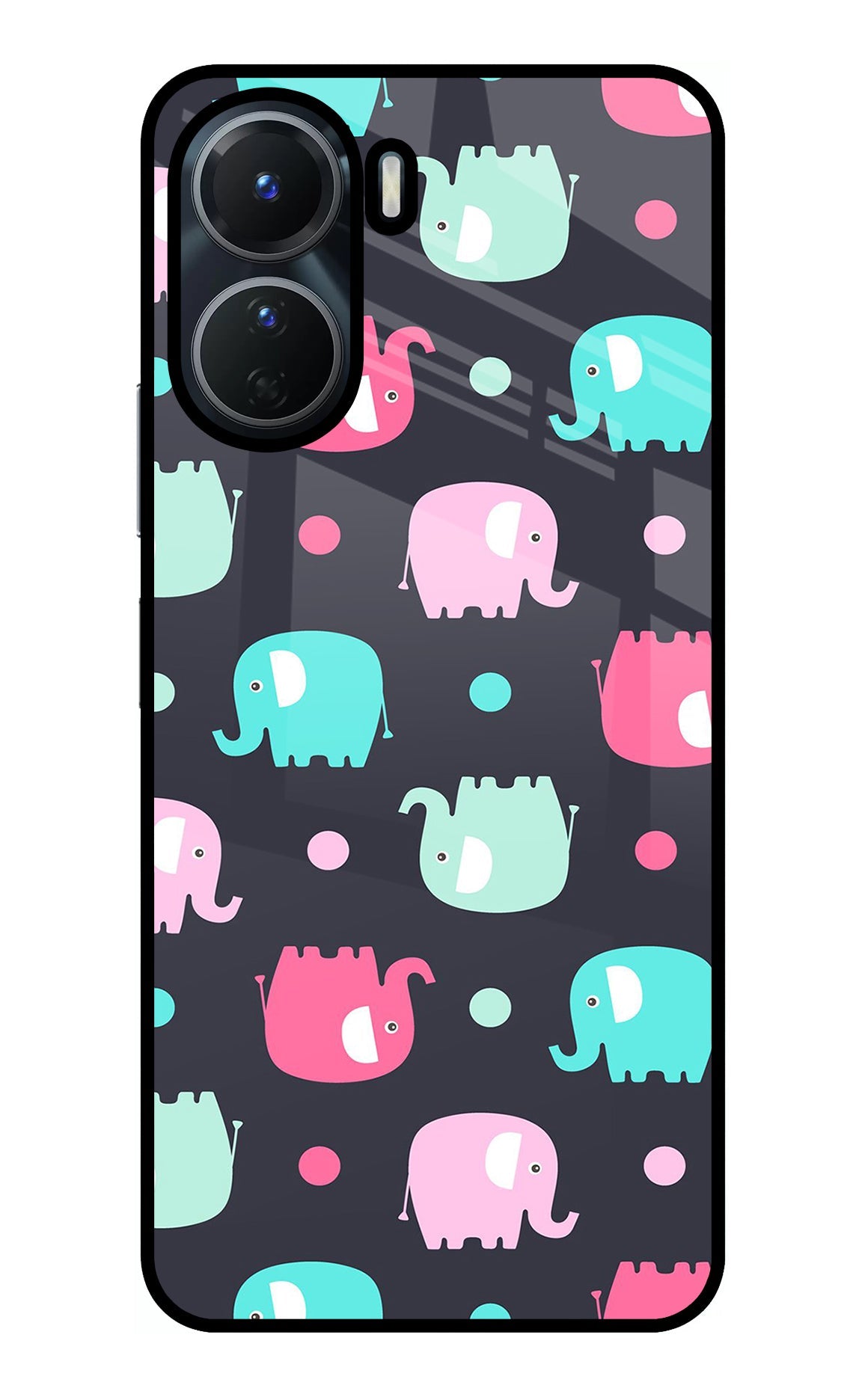 Elephants Vivo Y56 5G Glass Case