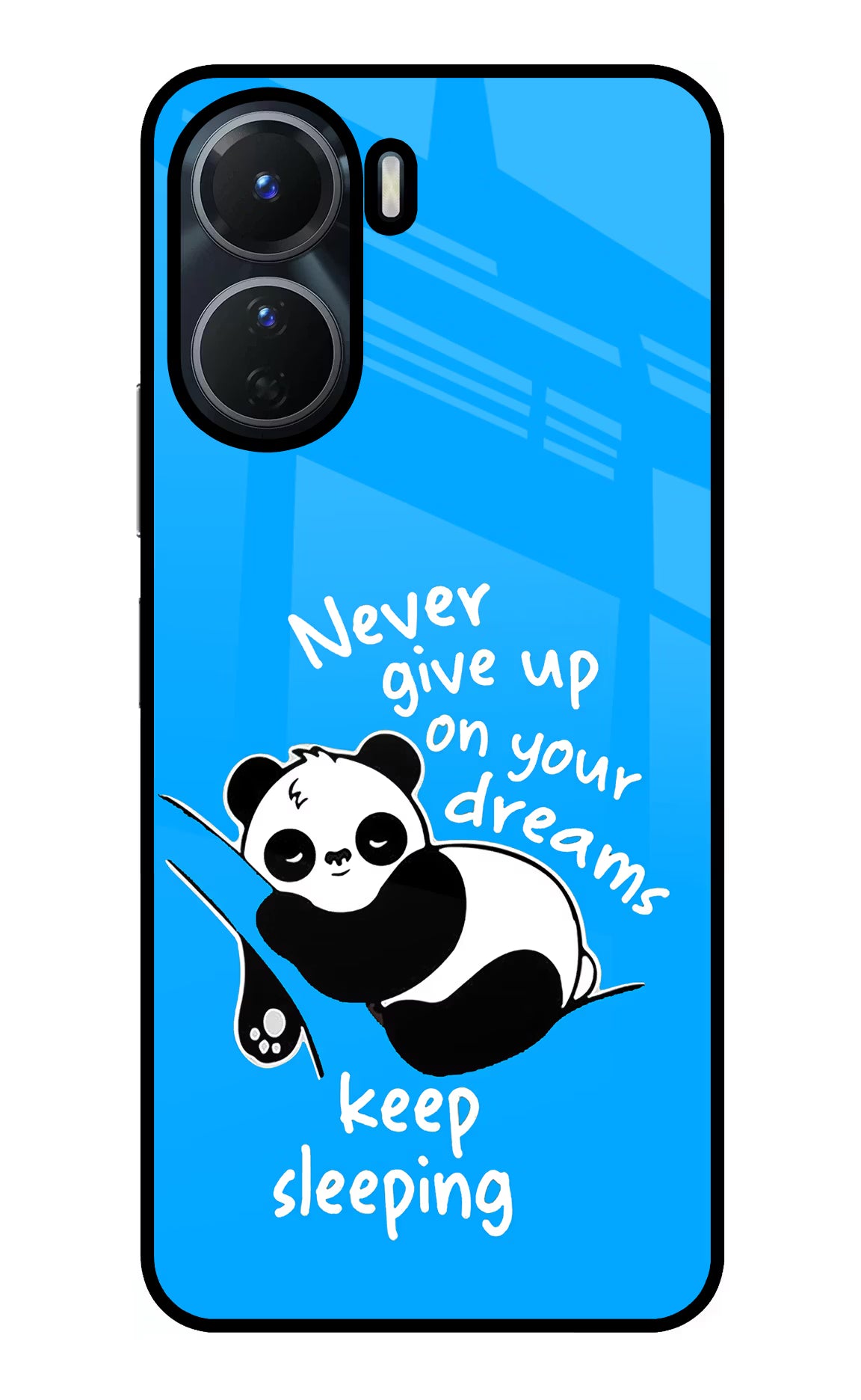 Keep Sleeping Vivo Y56 5G Glass Case Back Cover by Casekaro