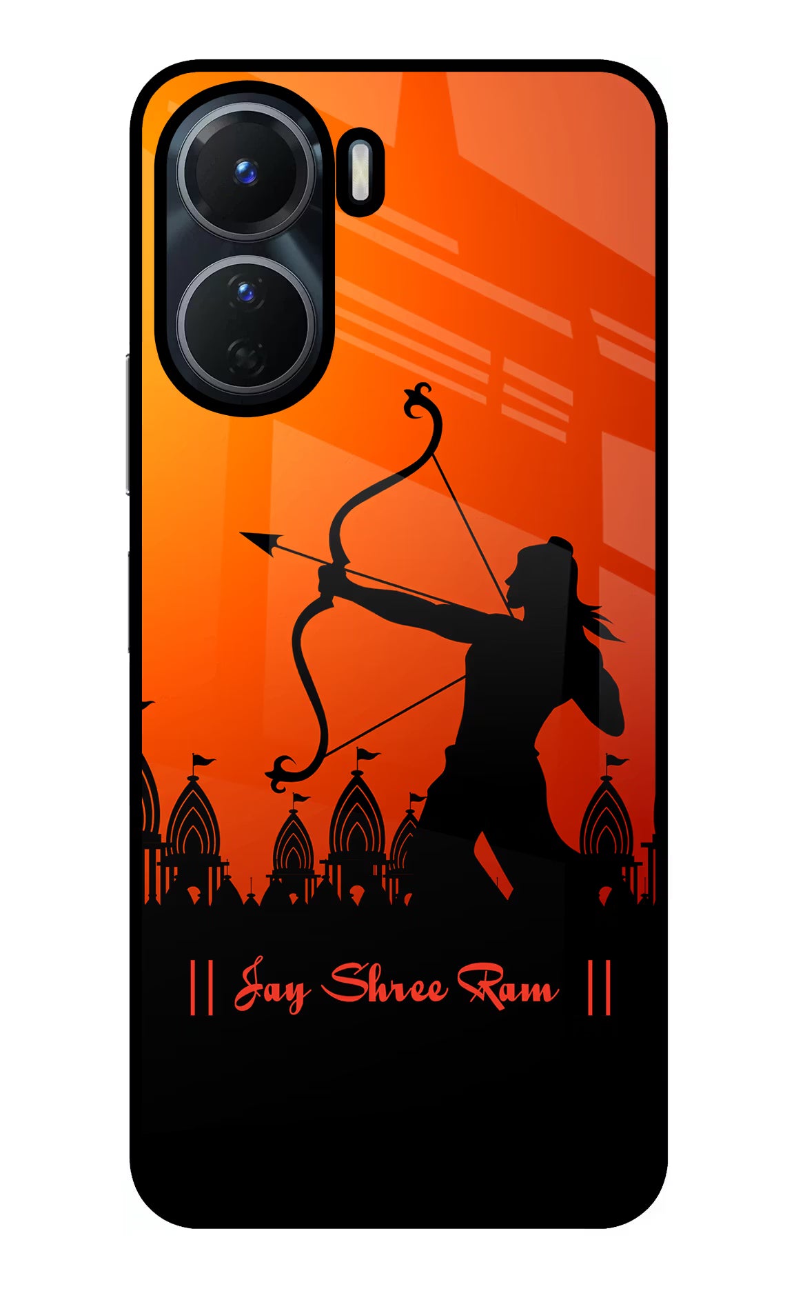 Lord Ram - 4 Vivo Y56 5G Glass Case Back Cover by Casekaro