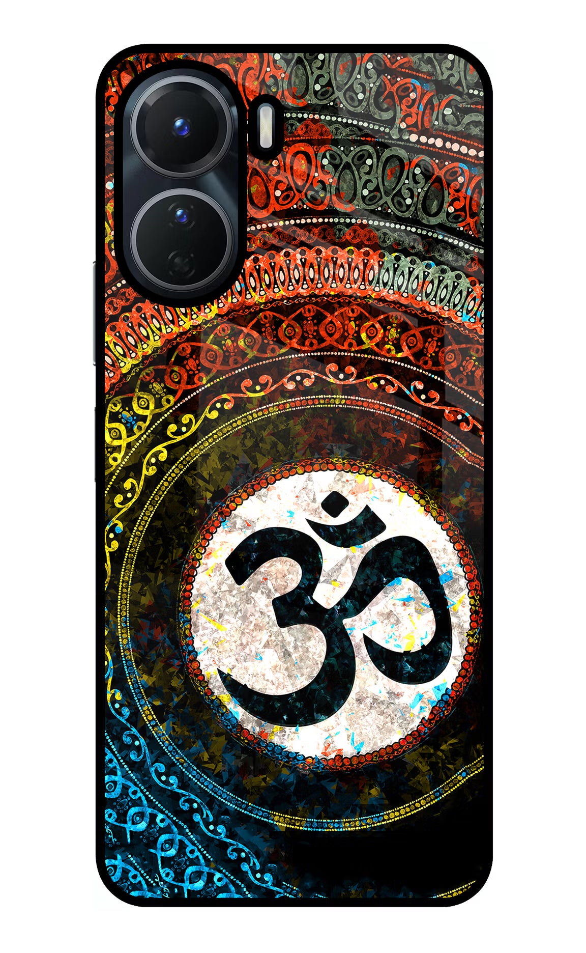 Om Cultural Vivo Y56 5G Glass Case Back Cover by Casekaro